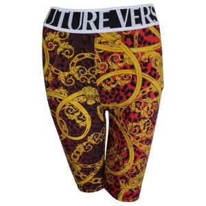 Versace Jeans Couture Gold multicolor printed shorts 38 IT